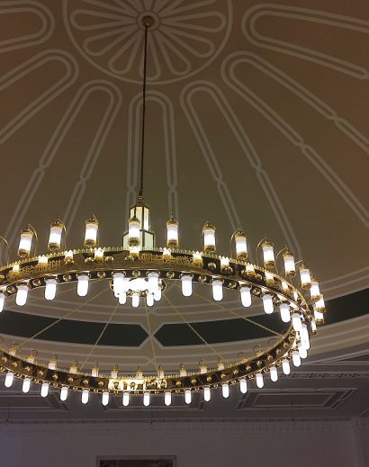 Large golden mosque chandeliers